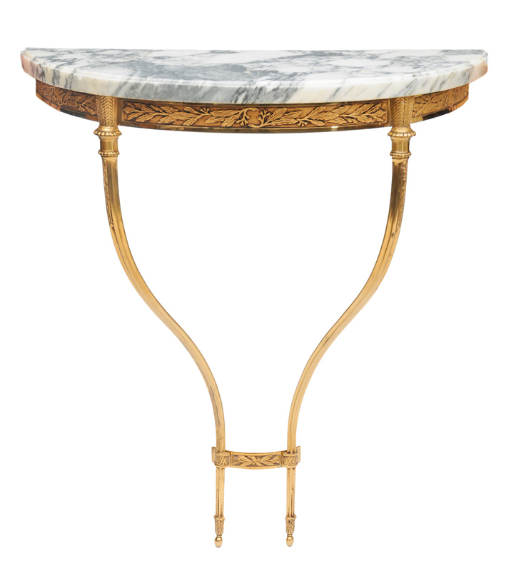 A demi lune console table