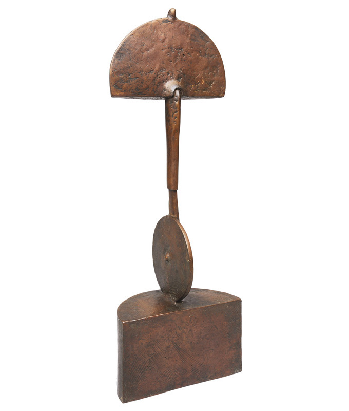 Abstrakte Bronze-Figur "Balanceakt"