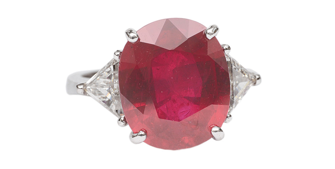 A ruby diamond ring