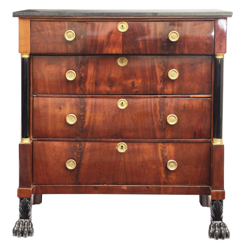 A big Empire chest of drawers