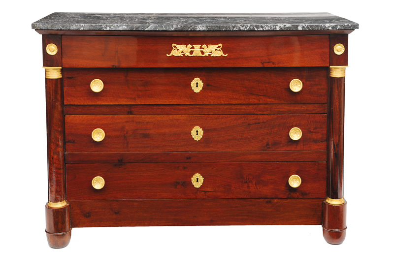 An elegant Empire chest of drawers