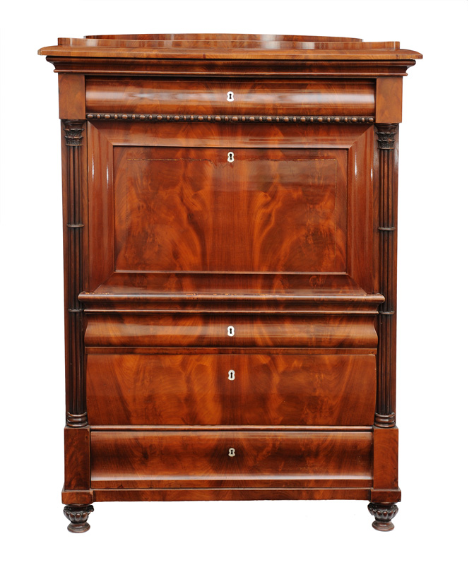 A Biedermeier writing cabinet