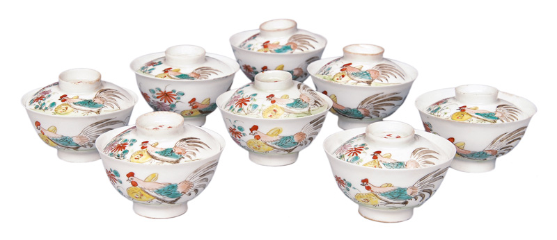 A set of 9 "Chicken Cups"