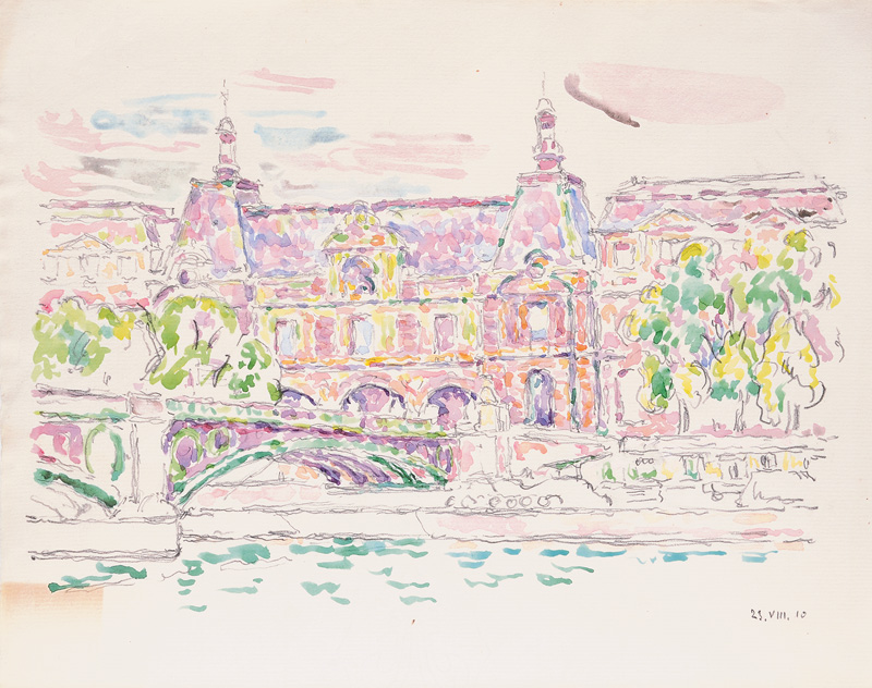 Pont du Carrousel with the Louvre