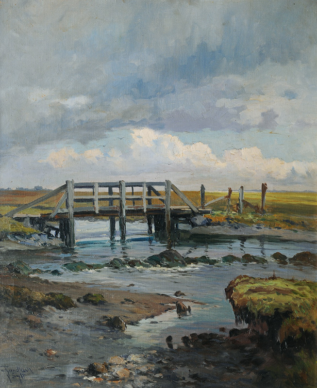 Old Footbridge in the Tideland of Sylt