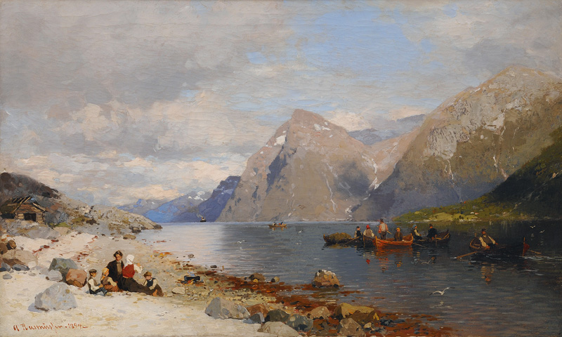 Fischer im Fjord