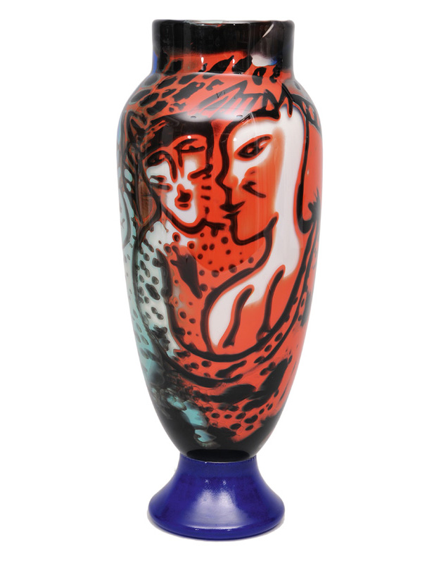 Kosta Boda-Vase in Graal-Technik