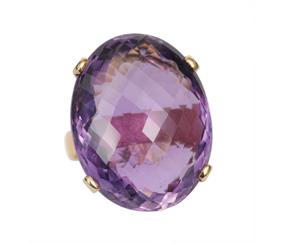A large amethyst ring