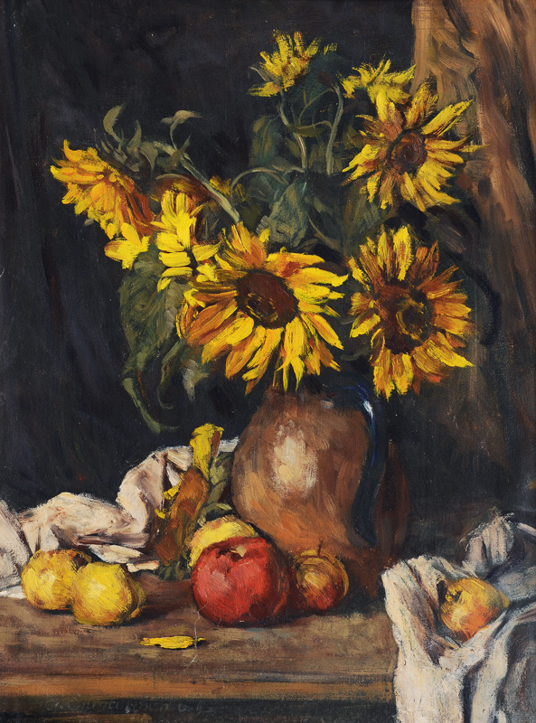 Stilleben mit Sonnenblumen