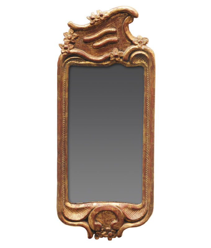 A small Rococo mirror