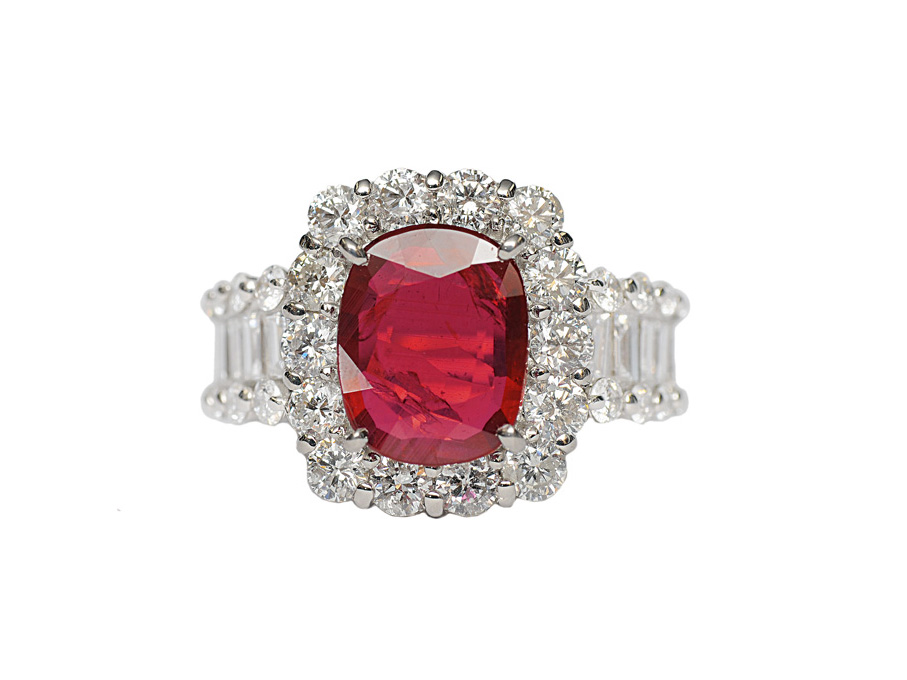 A ruby diamond ring