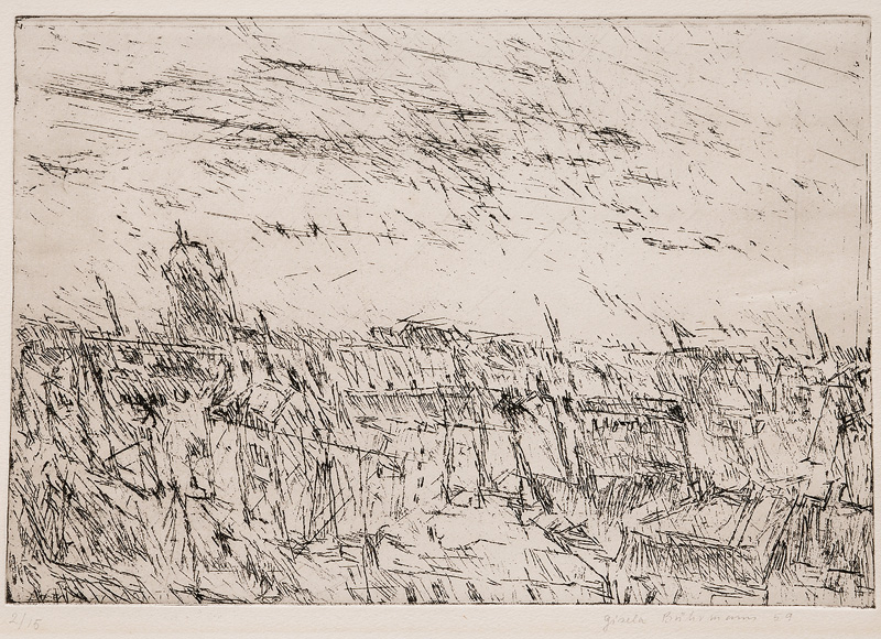 View from the Artist"s Studio over the Sierichstraße in Hamburg