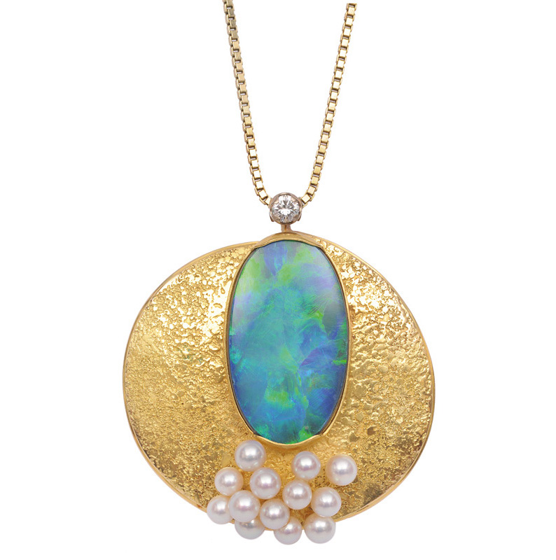 Opal-Brillant-Schmuck-Parure