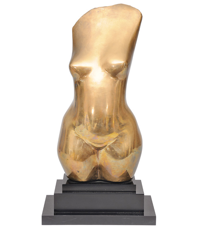 A bronze figure "Femal torso"