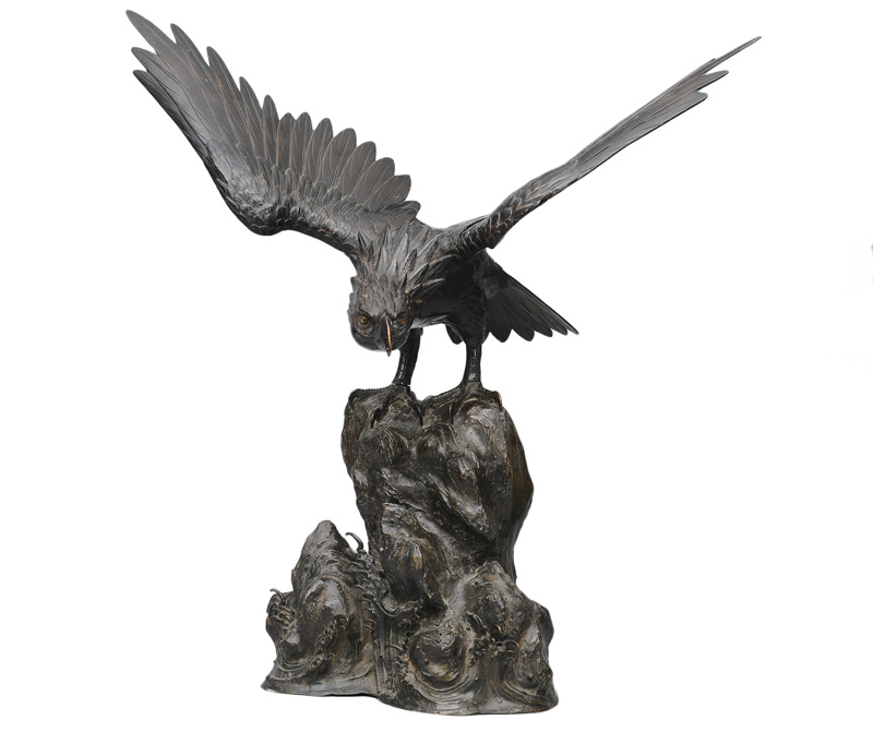 Imposante Bronze-Figur "Adler"