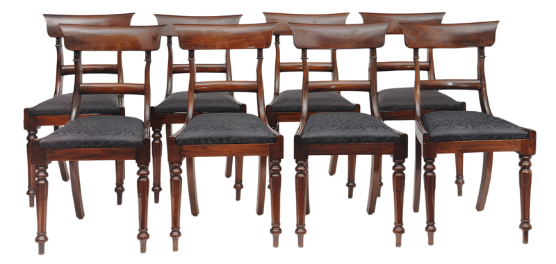 A set of 8 Biedermeier chairs