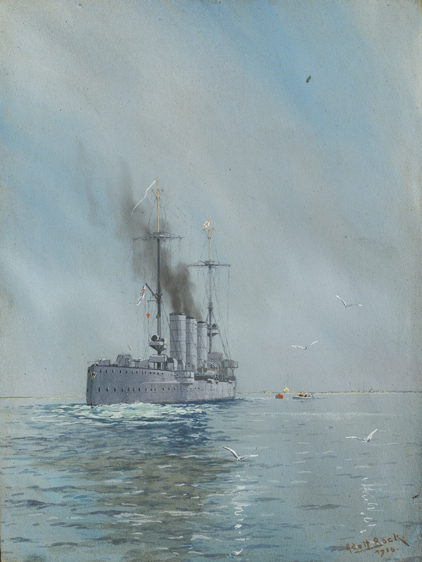 SMS Augsburg off Libau