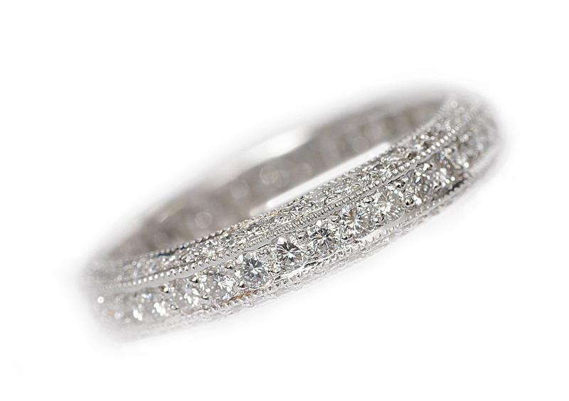 A platinum diamond ring