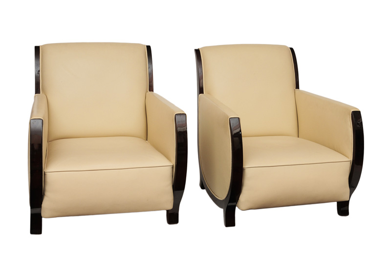 A pair of Art Deco armchairs