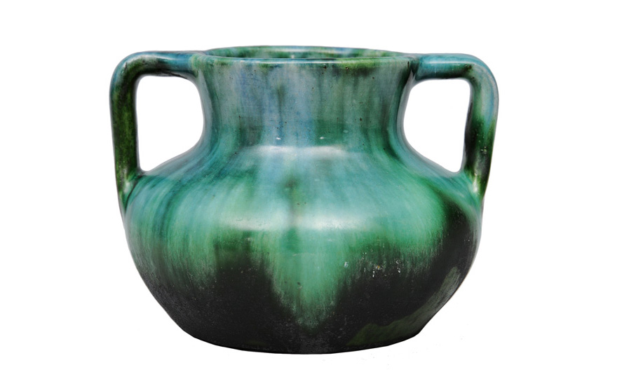 An Art Nouveau vase with handles