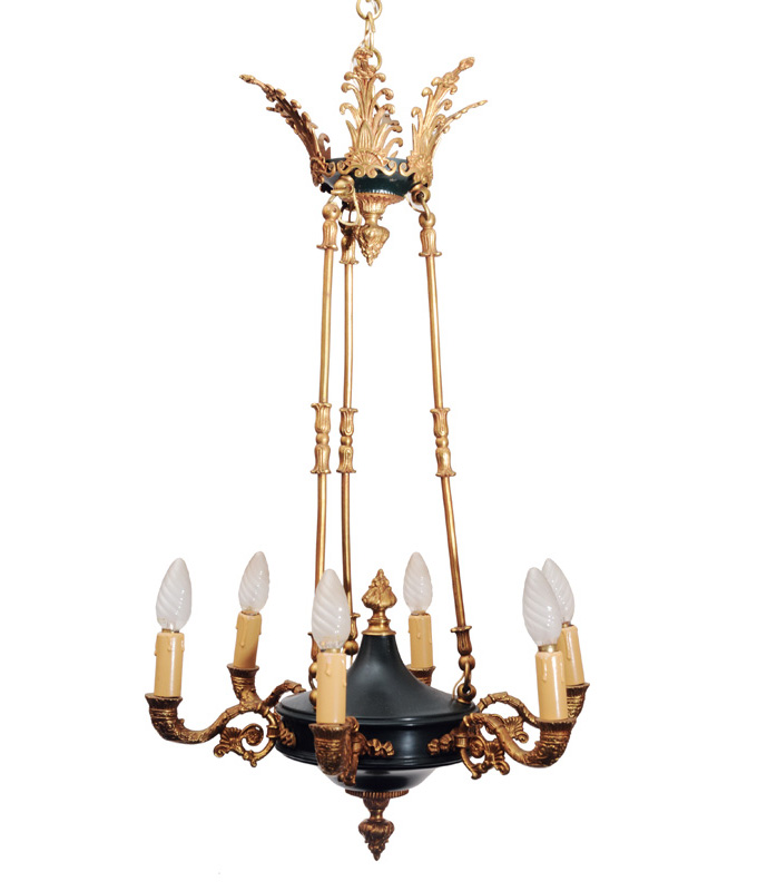 A ceiling light in the style of Napoleon III