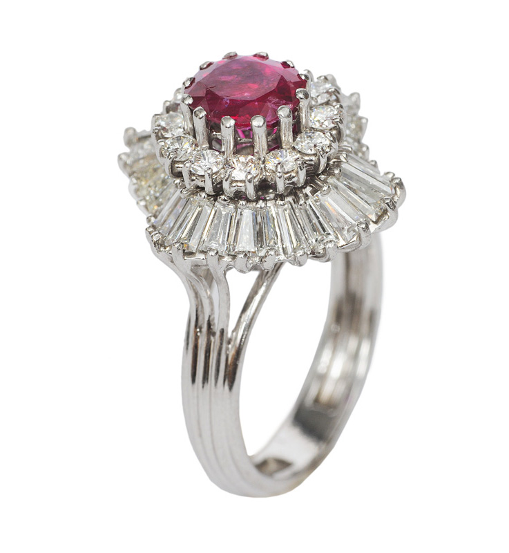 A ruby diamond ring - image 2