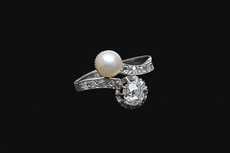 A pearl diamond ring - image 2