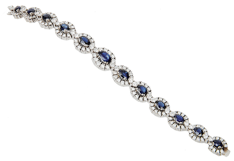 A sapphire diamond bracelet - image 2