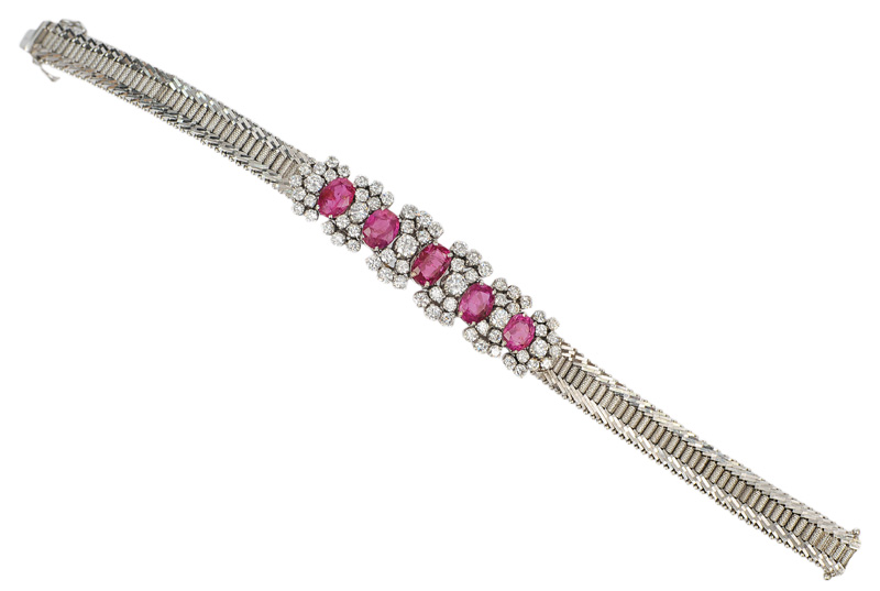 A ruby diamond bracelet - image 2
