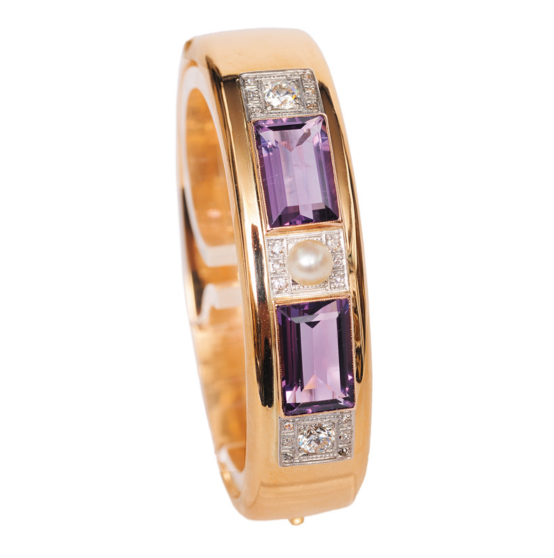 Amethyst-Diamant-Armreif