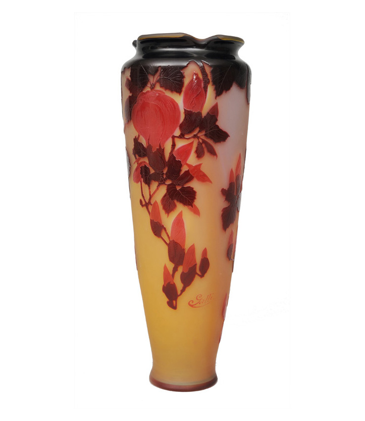 Große Jugendstil-Vase mit Magnolien - Bild 3