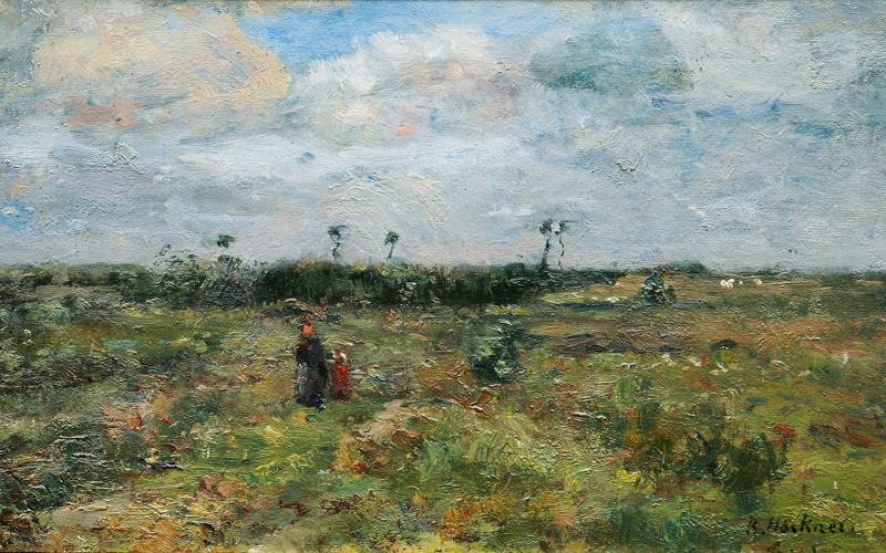 Landschaft mit Frau und Kind