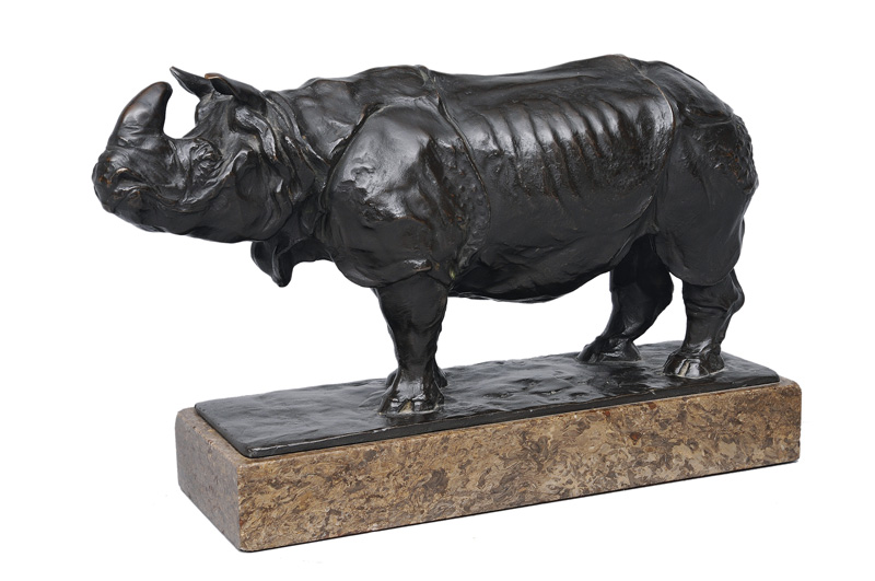 A bronze figure "Rhinoceros"