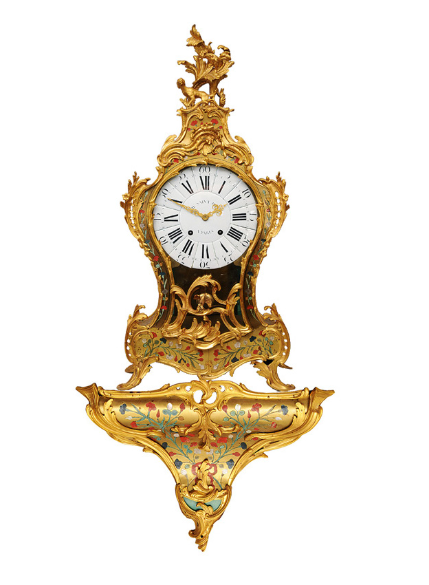 A splendid Louis-Quinze pendulum on console