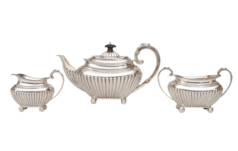 A Victorian tea set