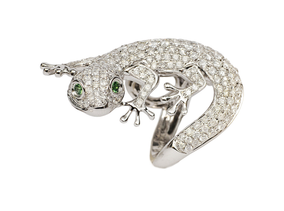 An extraordinary diamond ring "Gecko - image 2