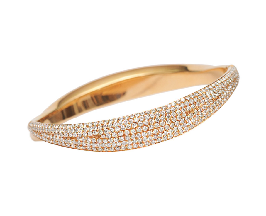 A diamond bangle bracelet