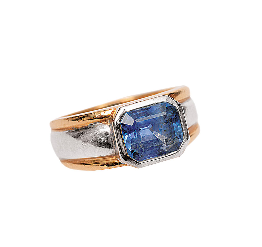 A sapphire ring