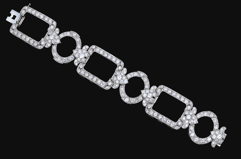 Außergewöhnliches Art-Déco-Armband mit hochkarätigem Diamant-Besatz - Bild 3