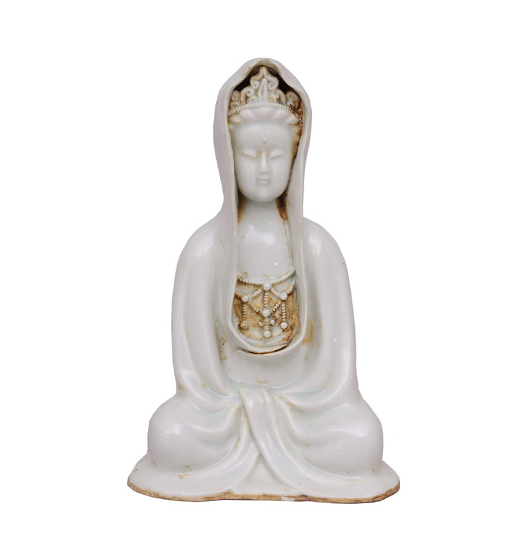 A Qingbai seated figure "Guanyin"