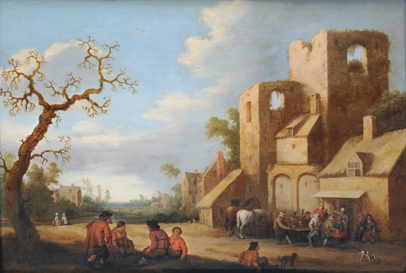 Merrymaking outside an Inn