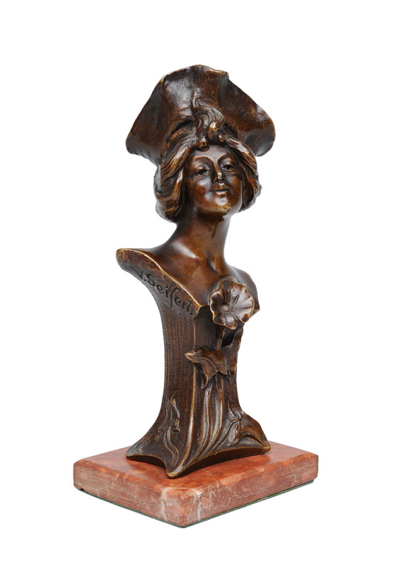 A small Art Nouveau bust