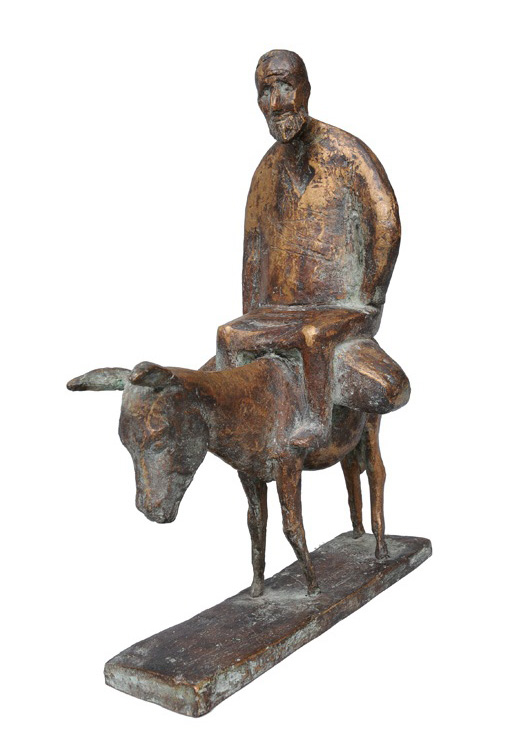 A bronze figure "Uzbek mules rider"