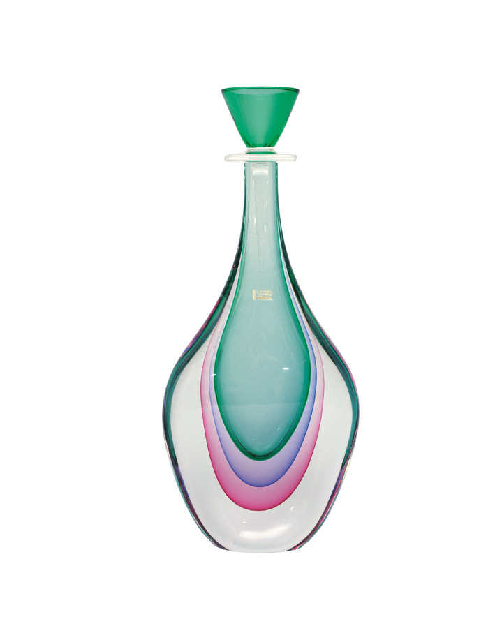 An Oball glass flacon "Sommerso"