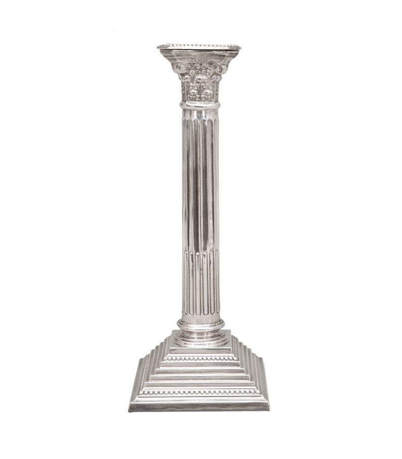 A column-shaped candlestick