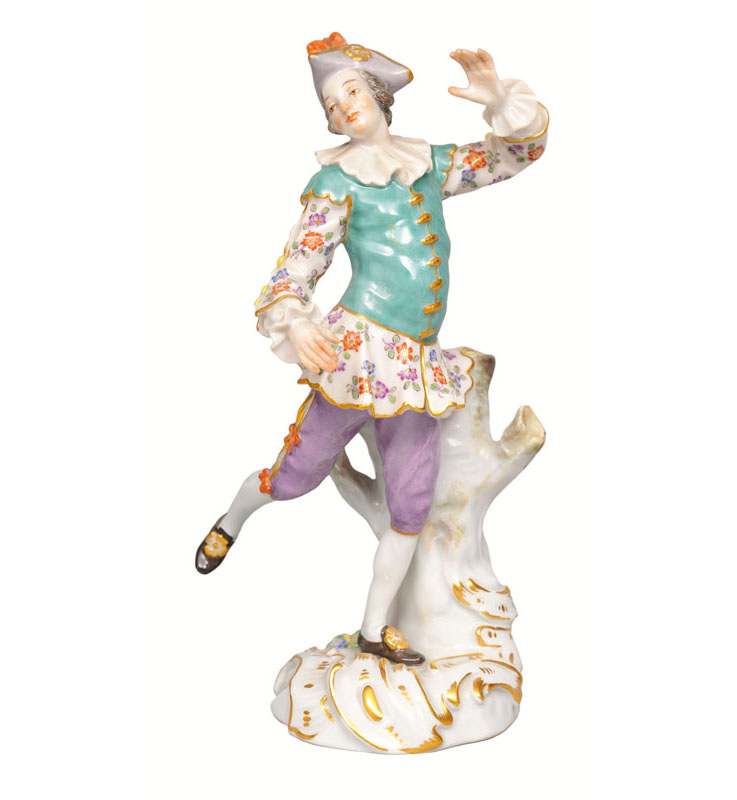 Friedrich Elias Meyer - A figure 'Dancing Shepherd' A figure 'Dancing Shepherd'