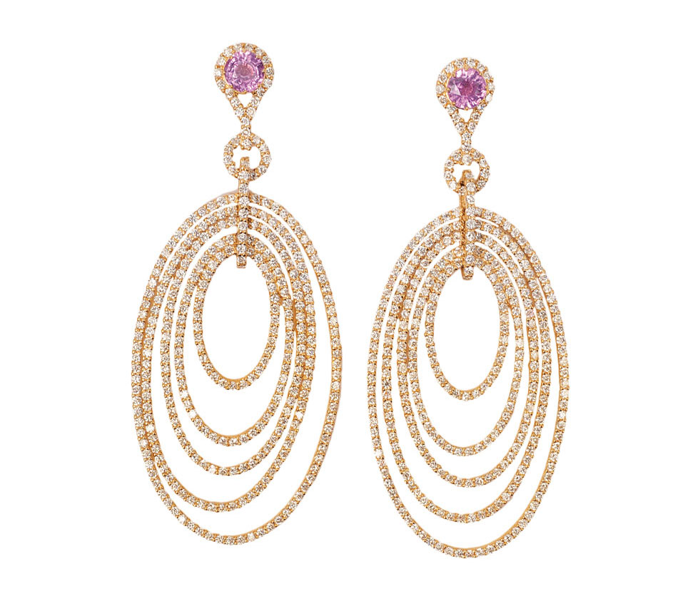 A highcarat fine diamond demi-parure A highcarat fine diamond demi-parure