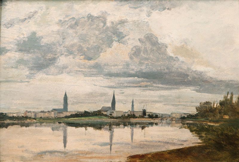 View over the Außenalster on Hamburg