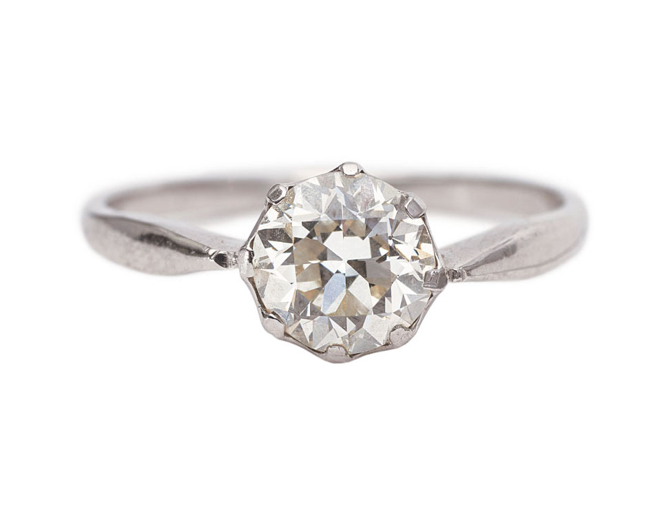 A ring with an old cut diamond