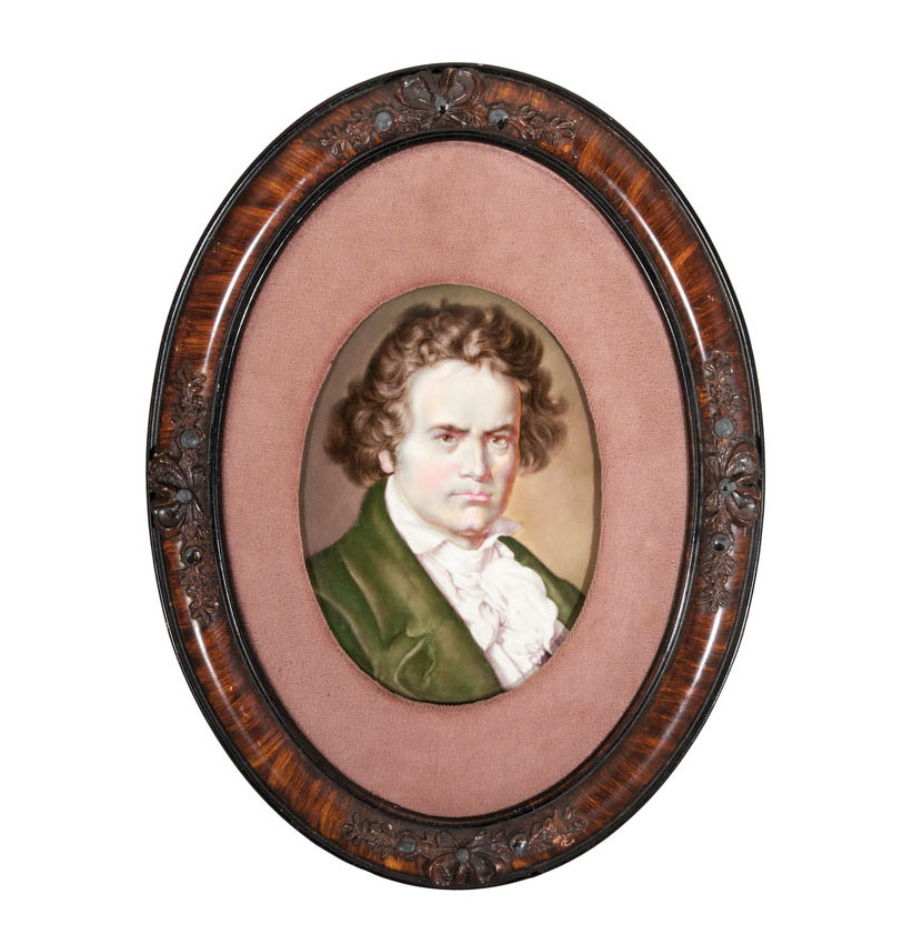 A fine porcelain plaque 'Ludwig van Beethoven'